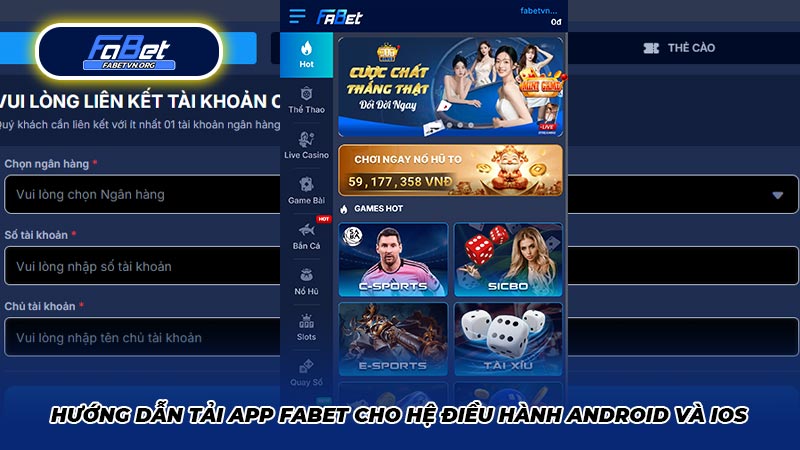 Hướng dẫn tải app Fabet cho hệ điều hành Android và iOS